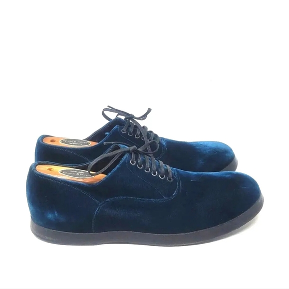 Dolce & Gabbana Men's Shoes Teal Suede Lace Up Dress Casual Oxfords US 8 / EU 41 - Picture 5 of 11